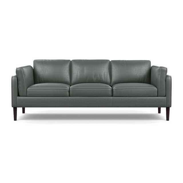 Heal's Sonno 4 Seater Daino Leather Steel Wenge Black Feet - image 1