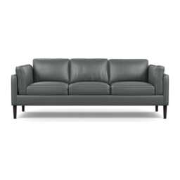 Heal's Sonno 4 Seater Daino Leather Steel Wenge Black Feet - thumbnail 1