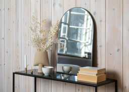 Heal's Fine Edge Arch Mirror Black 150x60cm - thumbnail 2