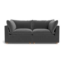 Heal's Astrid 3 Seater Sofa Melton Wool Granite Natural Beech Feet