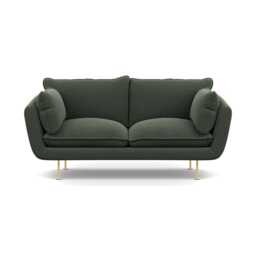 Heal's Allora 2 Seater Sofa Boucle Fern Brass Feet