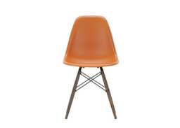 Vitra Eames DSW Side Chair New Height Rusty Orange Dark Maple Base - thumbnail 1