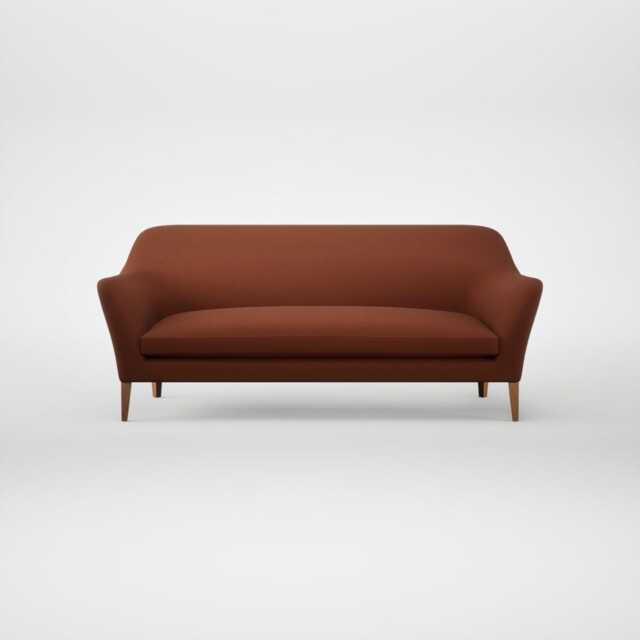 Heal's Wallis 4 Seater Sofa Smart Cotton Linen Rust Natural Feet