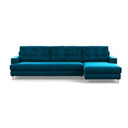 Heal's Mistral Right Hand Corner Sofa Velvet Teal Natural