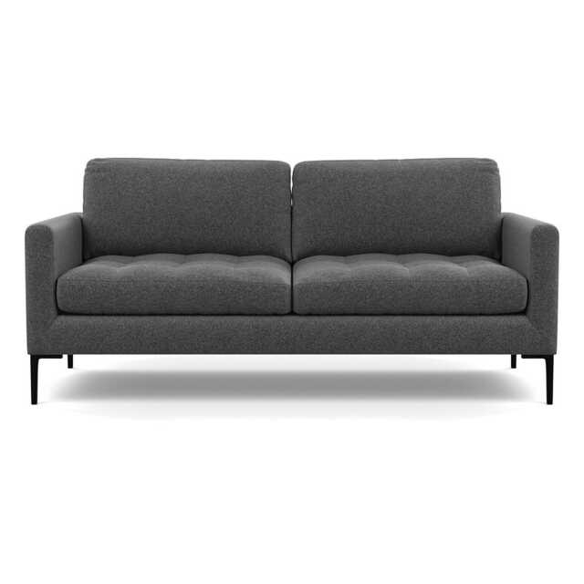Heal's Eton 3 Seater Sofa Melton Wool Granite Black Feet