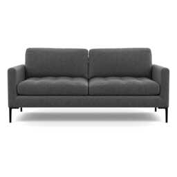 Heal's Eton 3 Seater Sofa Melton Wool Granite Black Feet