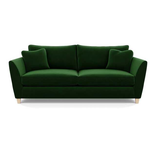 Heal's Torino 4 Seater Sofa Smart Velvet Forest Natural Feet