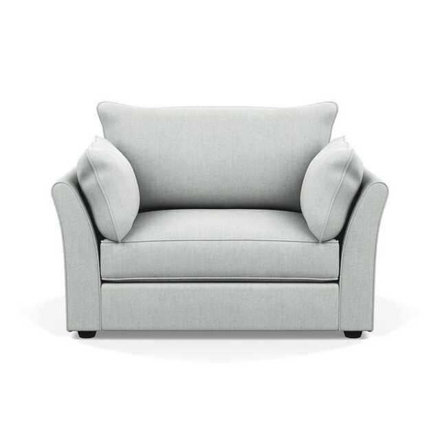 Heal's Tailor Loveseat Broad Weave Tin Black Beech Feet
