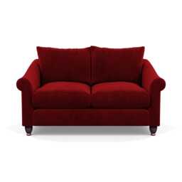 Heal's Devon 2 Seater Sofa Smart Luxe Velvet Mulberry Walnut Stained Feet - thumbnail 1