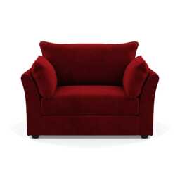 Heal's Tailor Loveseat Smart Luxe Velvet Mulberry Black Beech Feet