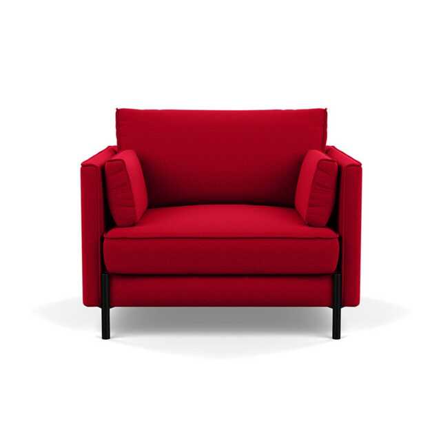 Heal's Tortona Armchair Melton Wool Red Oxide