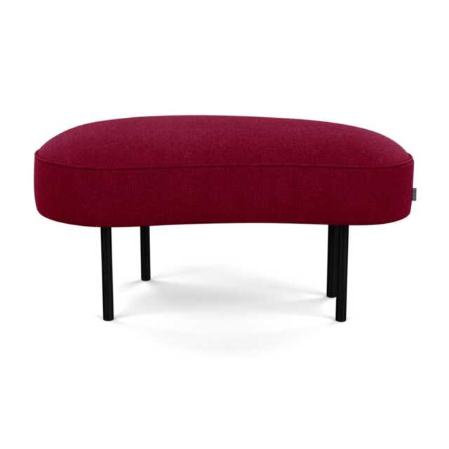 Heal's Isola Small Ottoman St Moritz Wool Red 74 Black Feet