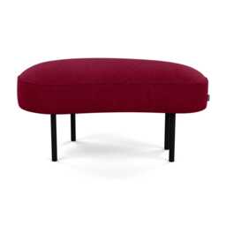 Heal's Isola Small Ottoman St Moritz Wool Red 74 Black Feet