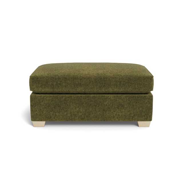 Heal's Torino Footstool Boucle Velvet Wilder Natural Feet