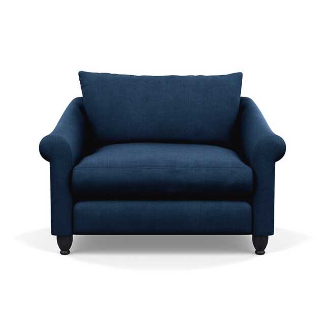 Heal's Devon Loveseat Capelo Linen-Cotton Inkspot Black Stain Beech Feet - image 1
