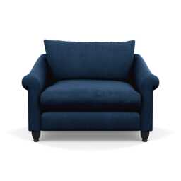 Heal's Devon Loveseat Capelo Linen-Cotton Inkspot Black Stain Beech Feet - thumbnail 1