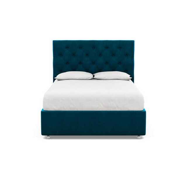 Heal's Balmoral Headboard (Lift Storage) King Velvet Teal - image 1