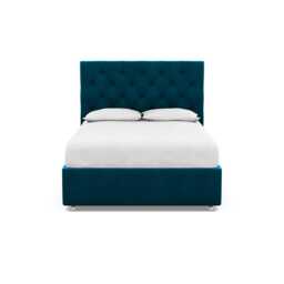 Heal's Balmoral Headboard (Lift Storage) King Velvet Teal - thumbnail 1