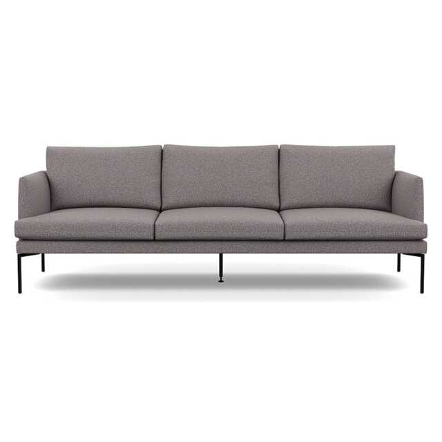 Heal's Matera 4 Seater Sofa Loop Boucle Granite Black Feet