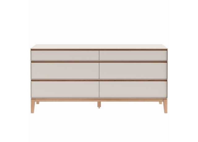 Heal's Lars 6 Drawer Chest Wide Cashmere - image 1