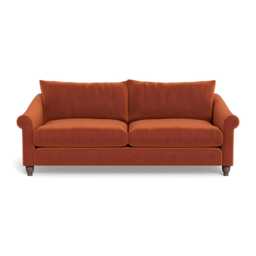 Heal's Devon 4 Str Cotton Velvet Russet Walnut Feet