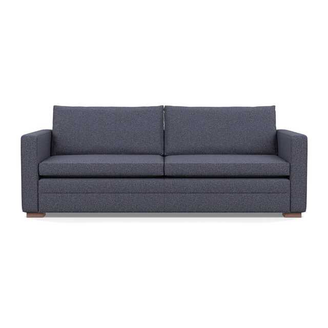 Heal's Palermo 4 Seater Sofa Loop Boucle Navy Walnut Feet