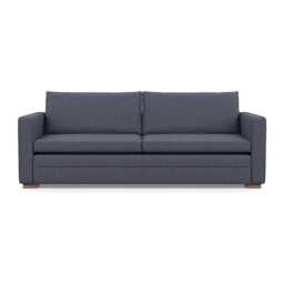 Heal's Palermo 4 Seater Sofa Loop Boucle Navy Walnut Feet