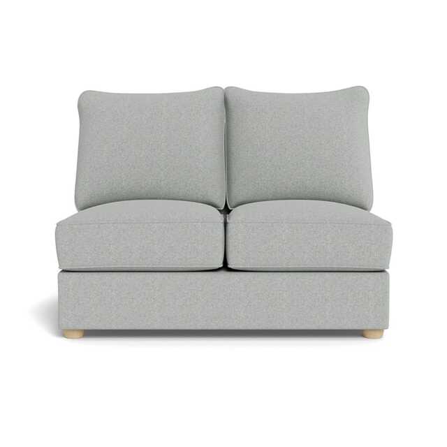 Heal's Tailor Double Armless Unit Melton Wool Limestone Natural Feet