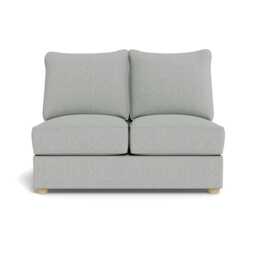 Heal's Tailor Double Armless Unit Melton Wool Limestone Natural Feet