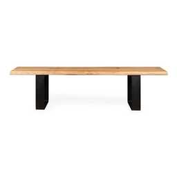 Heal's Prague Bench 160x35cm White Oak Natural Edge Filled - thumbnail 2