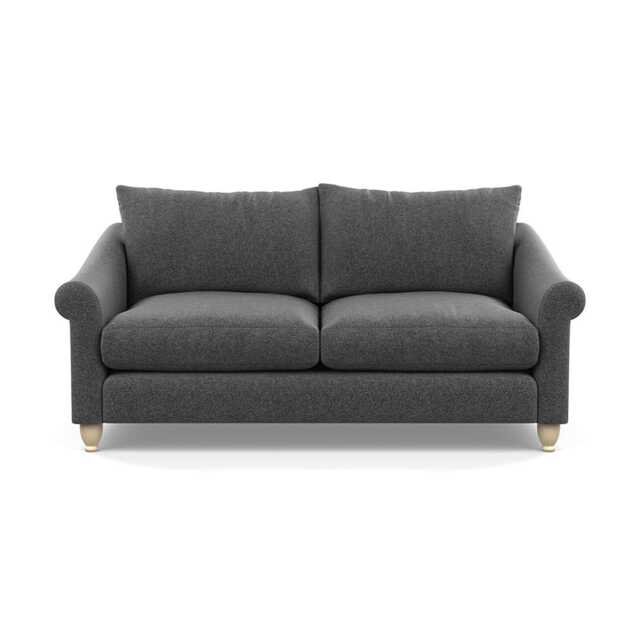 Heal's Devon 3 Seater Sofa Melton Wool Granite Natural Feet
