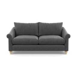 Heal's Devon 3 Seater Sofa Melton Wool Granite Natural Feet