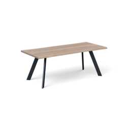 Heal's Madrid Table 220x90cm Grey Oak Natural Edge Filled