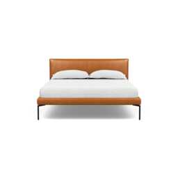 Heal's Matera Bedstead Double Leather Stonewash Toffee 277