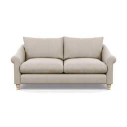 Heal's Devon 3 Seater Sofa Broad Weave Putty Natural Feet
