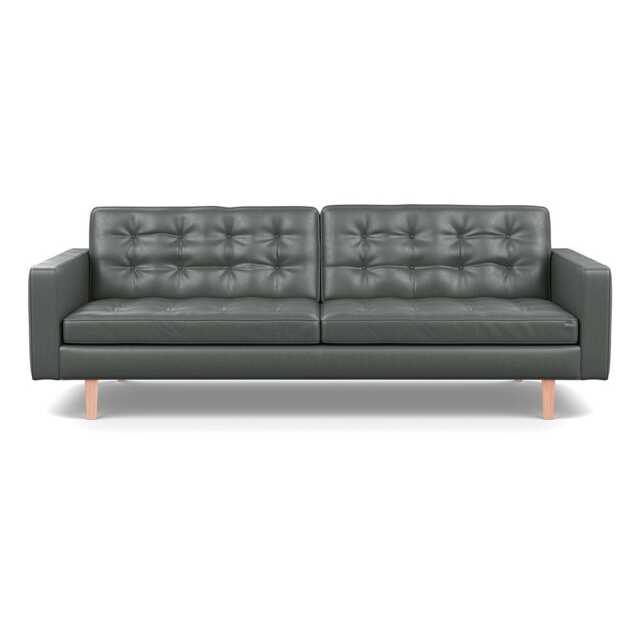 Heal's Hepburn 4 Seater Daino Leather Steel Natural Feet - image 1