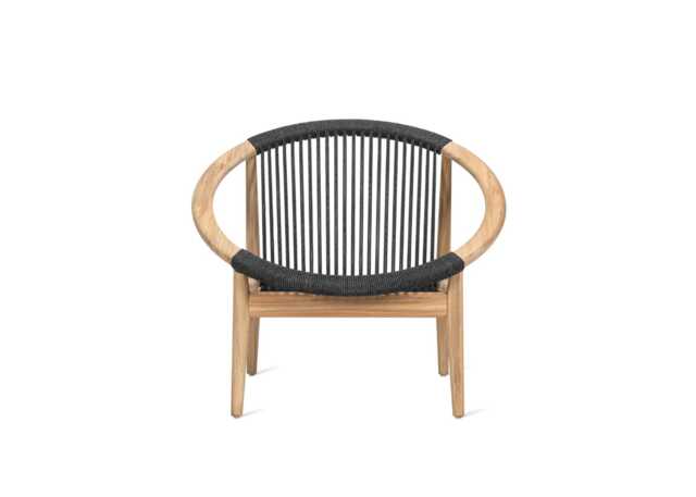 Vincent Sheppard Frida Lounge Chair Untreated Teak Anthracite Seat