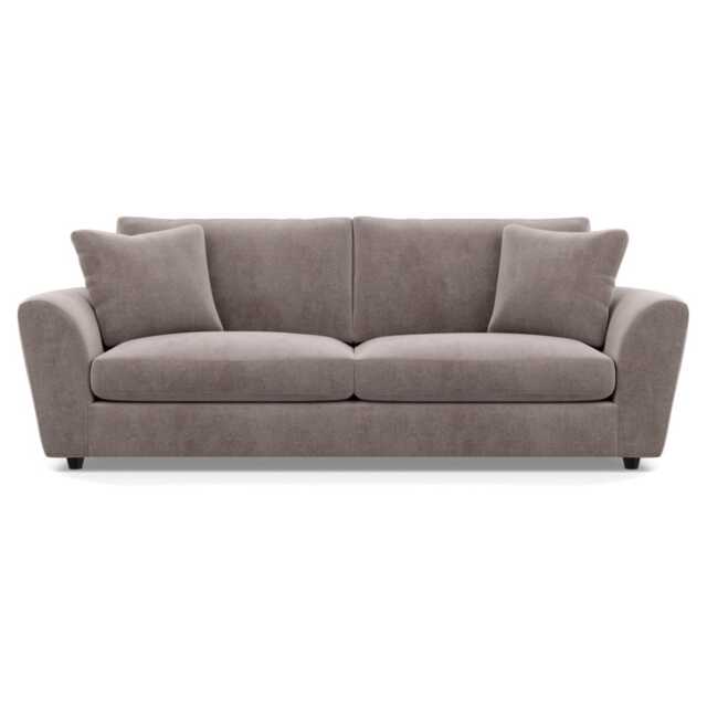 Heal's Snooze 5 Seater Sofa Smart Luxe Velvet Mushroom Black Feet