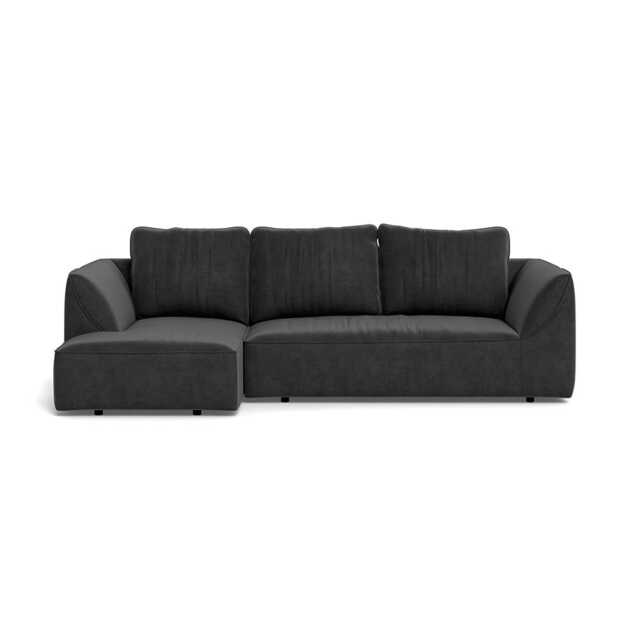 Heal's Morven Left Hand Facing Corner Chaise Sofa Smart Luxe Velvet Nickel