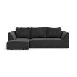 Heal's Morven Left Hand Facing Corner Chaise Sofa Smart Luxe Velvet Nickel