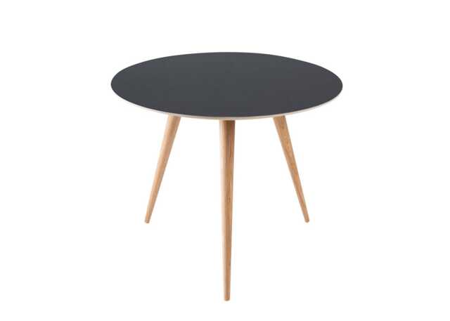 Gazzda Arp Side Table Dia 55cm Nero Linoleum