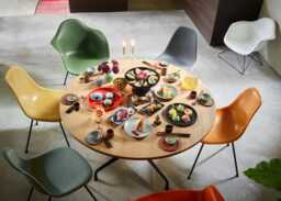 Vitra Eames DAX Armchair New Height Pebble Basic Dark Powder Coated Base - thumbnail 2