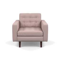 Heal's Hepburn Armchair Siena Cotton Dusky Pink Black