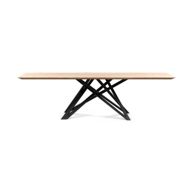 Heal's Vienna Dining Table 260x90cm White Oiled Oak Chamfered Edge Filled
