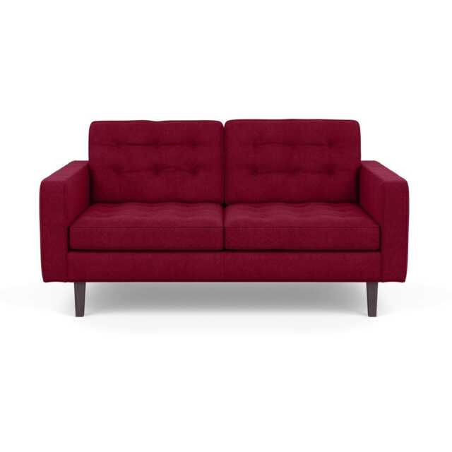 Heal's Hepburn 2 Seater Sofa St Moritz Wool Red Wenge Feet