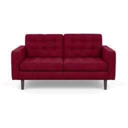 Heal's Hepburn 2 Seater Sofa St Moritz Wool Red Wenge Feet