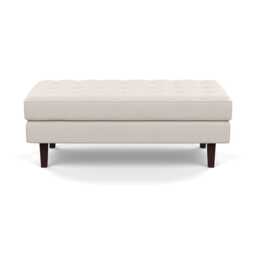 Heal's Hepburn Ottoman Siena Cotton Natural Black