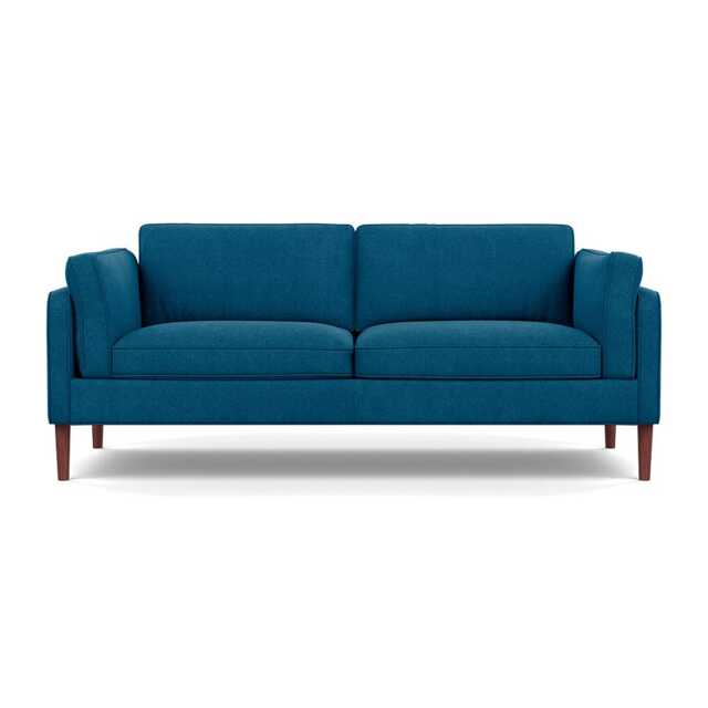 Heal's Sonno 3 Seater St Moritz Wool Teal Walnut Feet