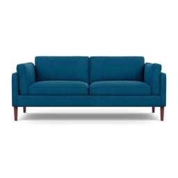 Heal's Sonno 3 Seater St Moritz Wool Teal Walnut Feet