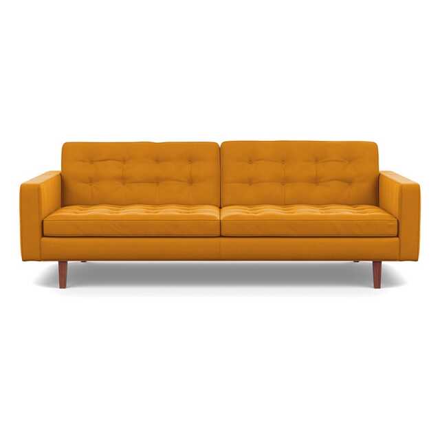 Heal's Hepburn 4 Seater Sofa Nobilis Mustard Walnut - image 1